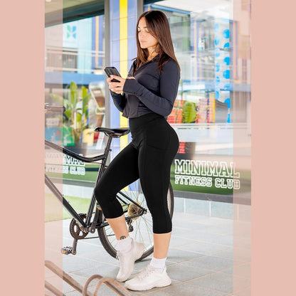 High Waisted Leggings with Pockets Women, Full Length Capri Buttery Soft Stretchy Yoga Pants