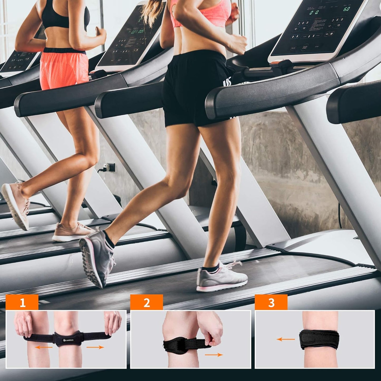 2 Pack Patella Tendon Knee Straps, Knee Brace for Women & Men with Extra Straps, Patella Bands for Pain Relief, Osgood Schlatter, Jumper’s Knee, Tendonitis, Running, Basketball, Volleyball