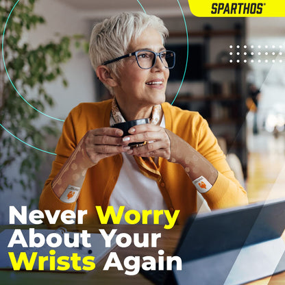 Wrist Support Sleeves (Pair) – Compression Wrist Brace for Men and Women - Carpal Tunnel Tendonitis Arthritis Pain Relief for Sports Injuries Arthritic Wrists Palm Hand Pain RSI (Blue-M)