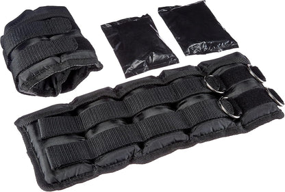 Adjustable Ankle Weights for Men & Women, for Workouts, Resistance Training, Walking, Black