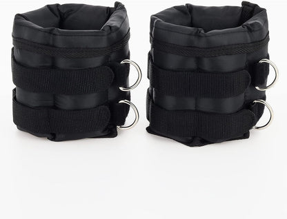 Adjustable Ankle Weights for Men & Women, for Workouts, Resistance Training, Walking, Black