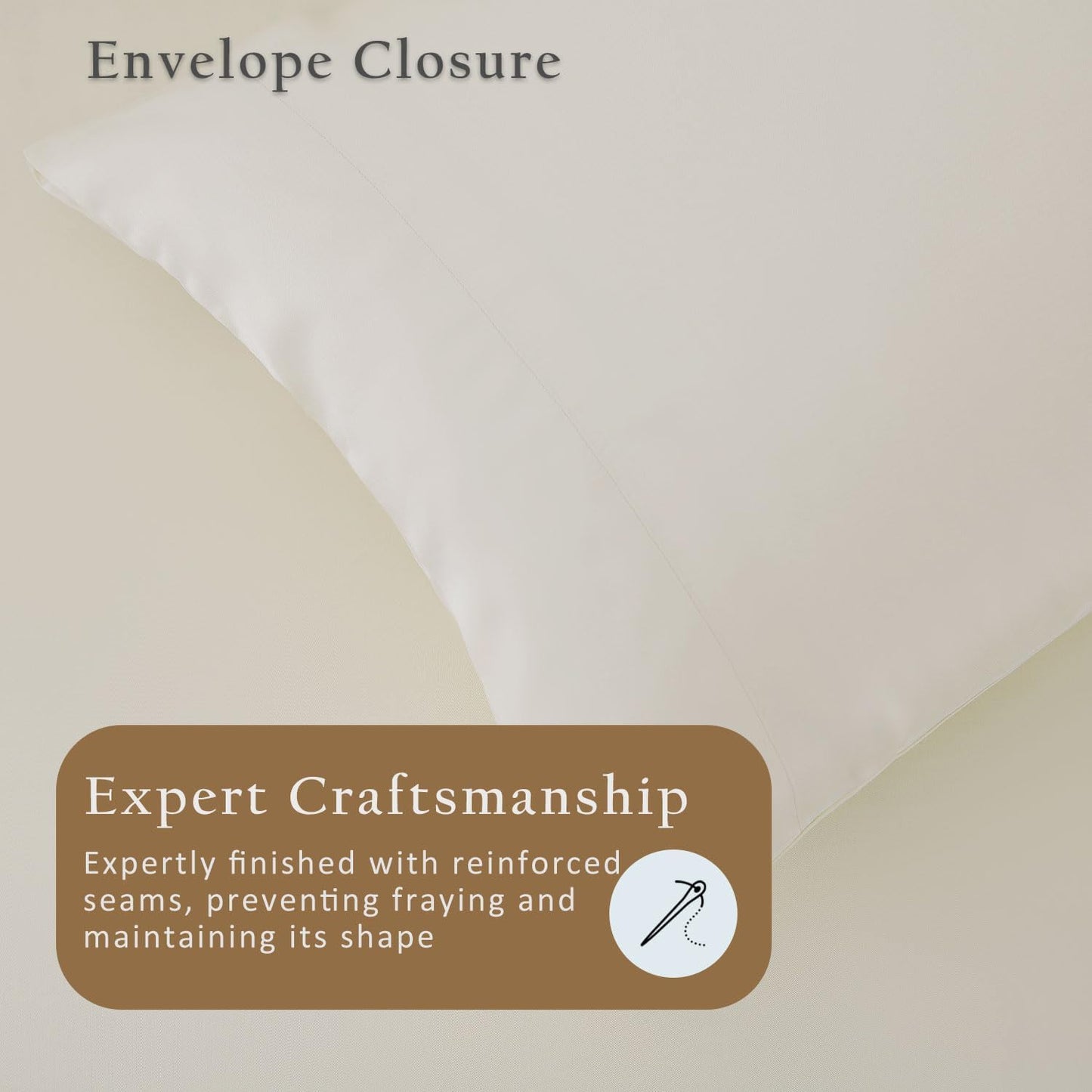 Luxury Pillow Case Set of 2 - Cooling Viscose Derived from Bamboo, Oeko-TEX, Breathabl Silky Soft Pillow Cases with Envelope Closure (Standard, White)