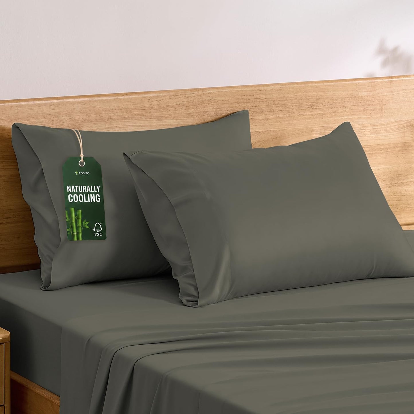 Luxury Pillow Case Set of 2 - Cooling Viscose Derived from Bamboo, Oeko-TEX, Breathabl Silky Soft Pillow Cases with Envelope Closure (Standard, White)