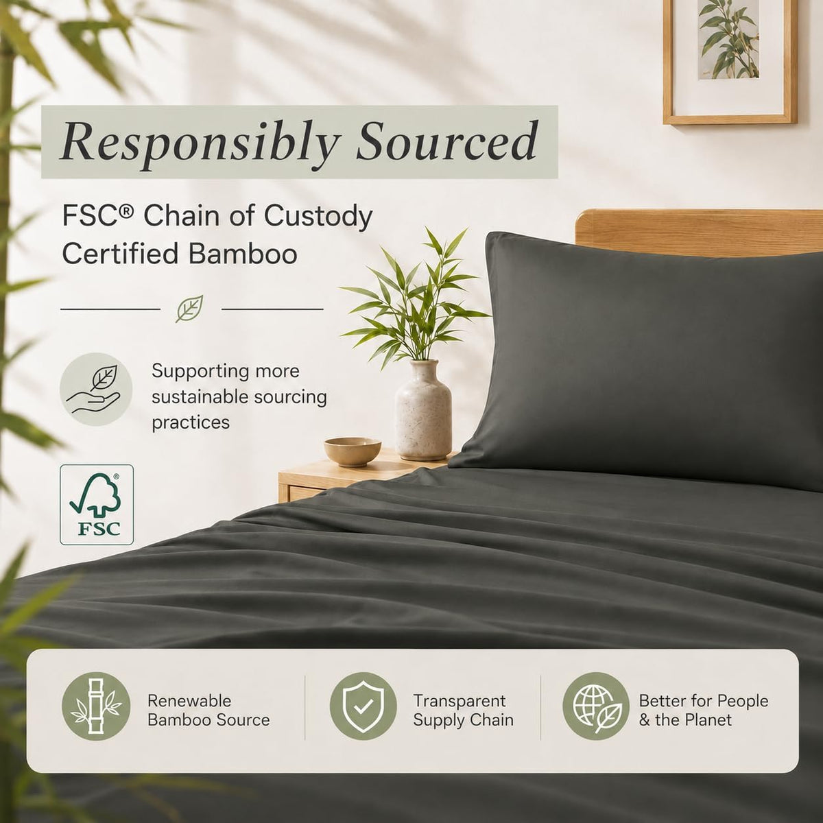 Luxury Pillow Case Set of 2 - Cooling Viscose Derived from Bamboo, Oeko-TEX, Breathabl Silky Soft Pillow Cases with Envelope Closure (Standard, White)