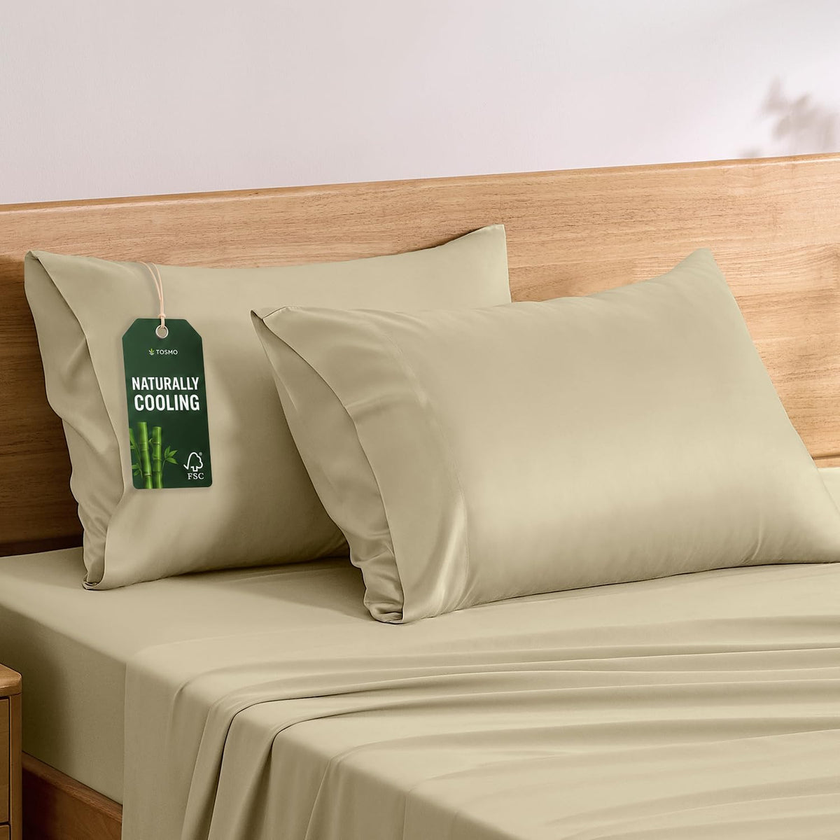 Luxury Pillow Case Set of 2 - Cooling Viscose Derived from Bamboo, Oeko-TEX, Breathabl Silky Soft Pillow Cases with Envelope Closure (Standard, White)