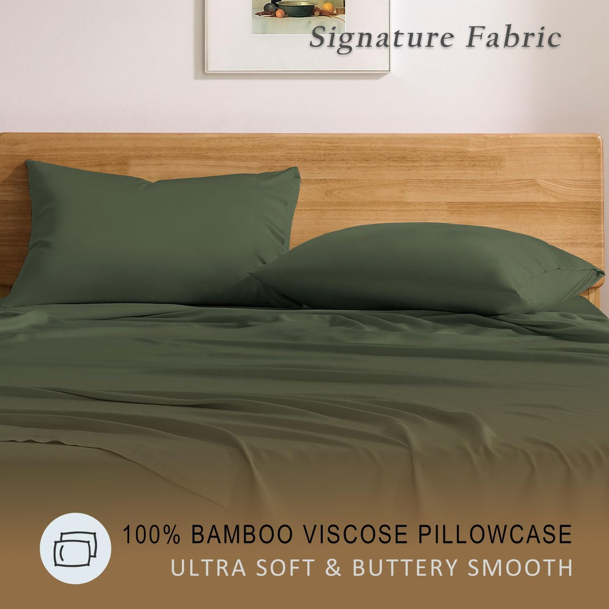 Luxury Pillow Case Set of 2 - Cooling Viscose Derived from Bamboo, Oeko-TEX, Breathabl Silky Soft Pillow Cases with Envelope Closure (Standard, White)