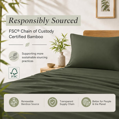 Luxury Pillow Case Set of 2 - Cooling Viscose Derived from Bamboo, Oeko-TEX, Breathabl Silky Soft Pillow Cases with Envelope Closure (Standard, White)
