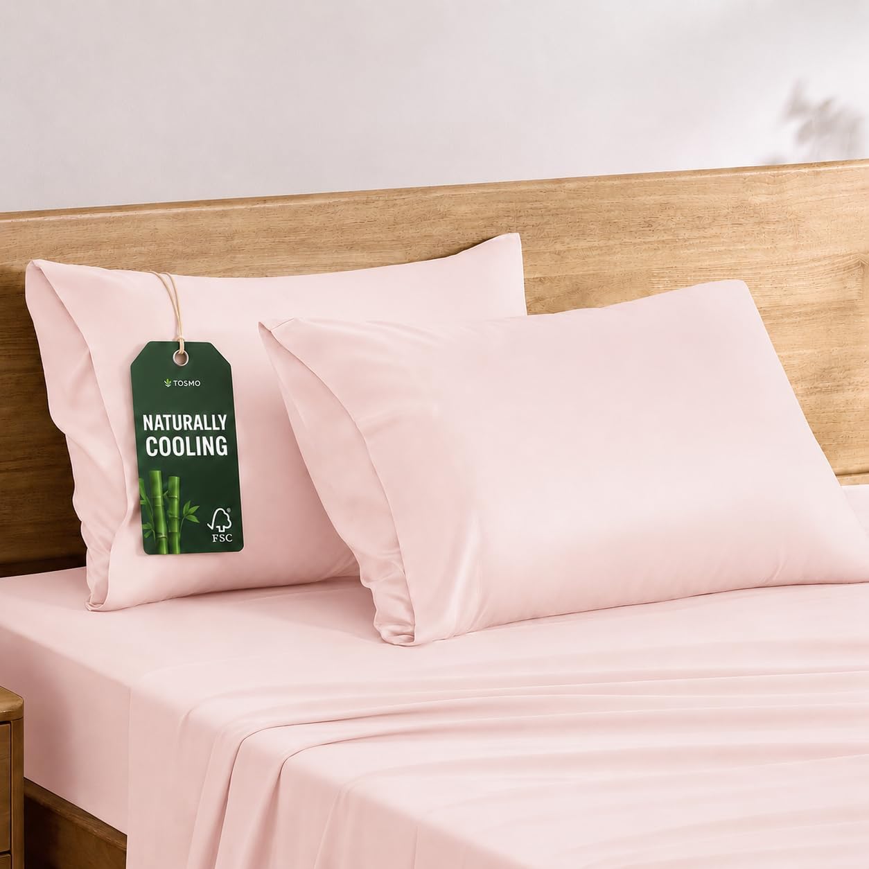 Luxury Pillow Case Set of 2 - Cooling Viscose Derived from Bamboo, Oeko-TEX, Breathabl Silky Soft Pillow Cases with Envelope Closure (Standard, White)