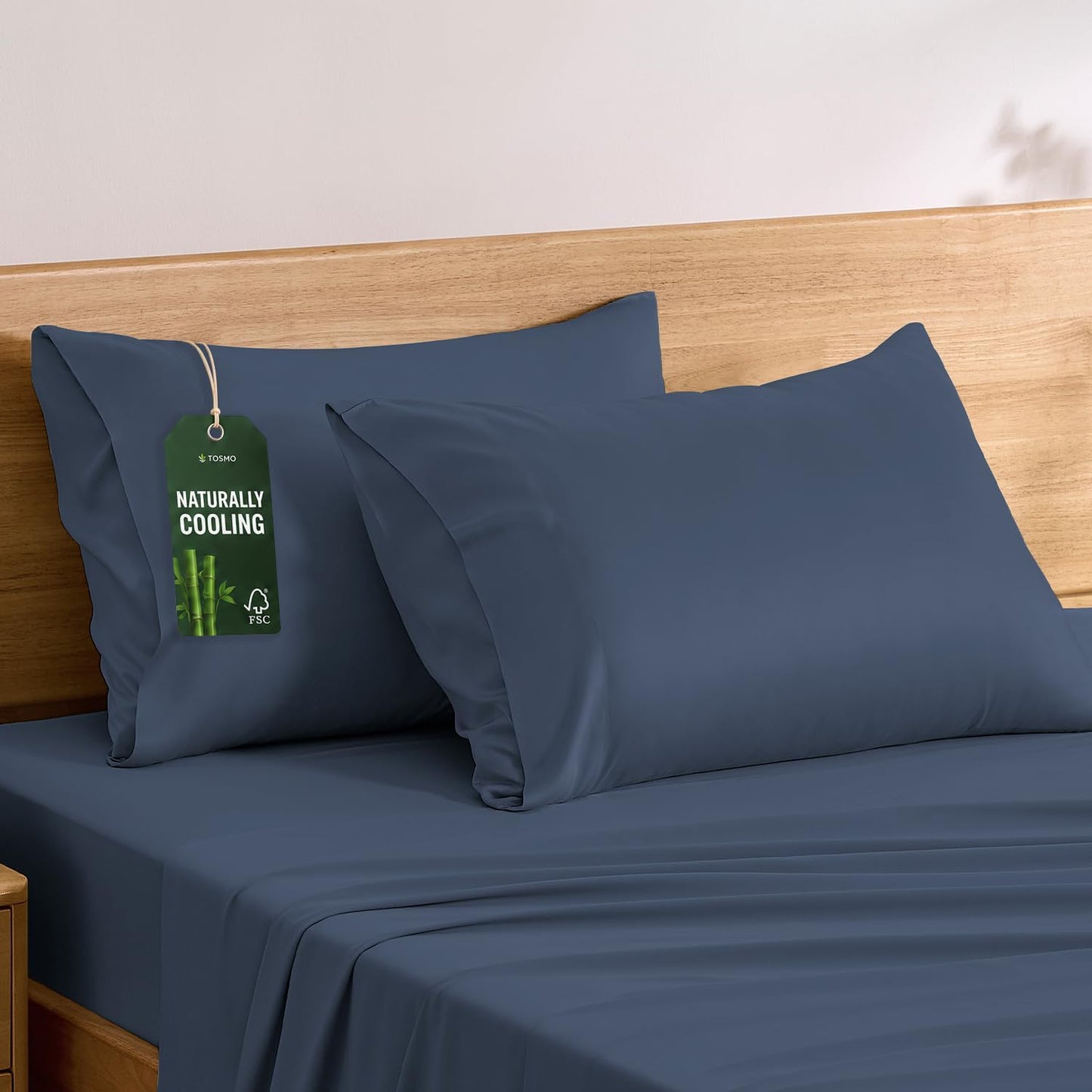 Luxury Pillow Case Set of 2 - Cooling Viscose Derived from Bamboo, Oeko-TEX, Breathabl Silky Soft Pillow Cases with Envelope Closure (Standard, White)