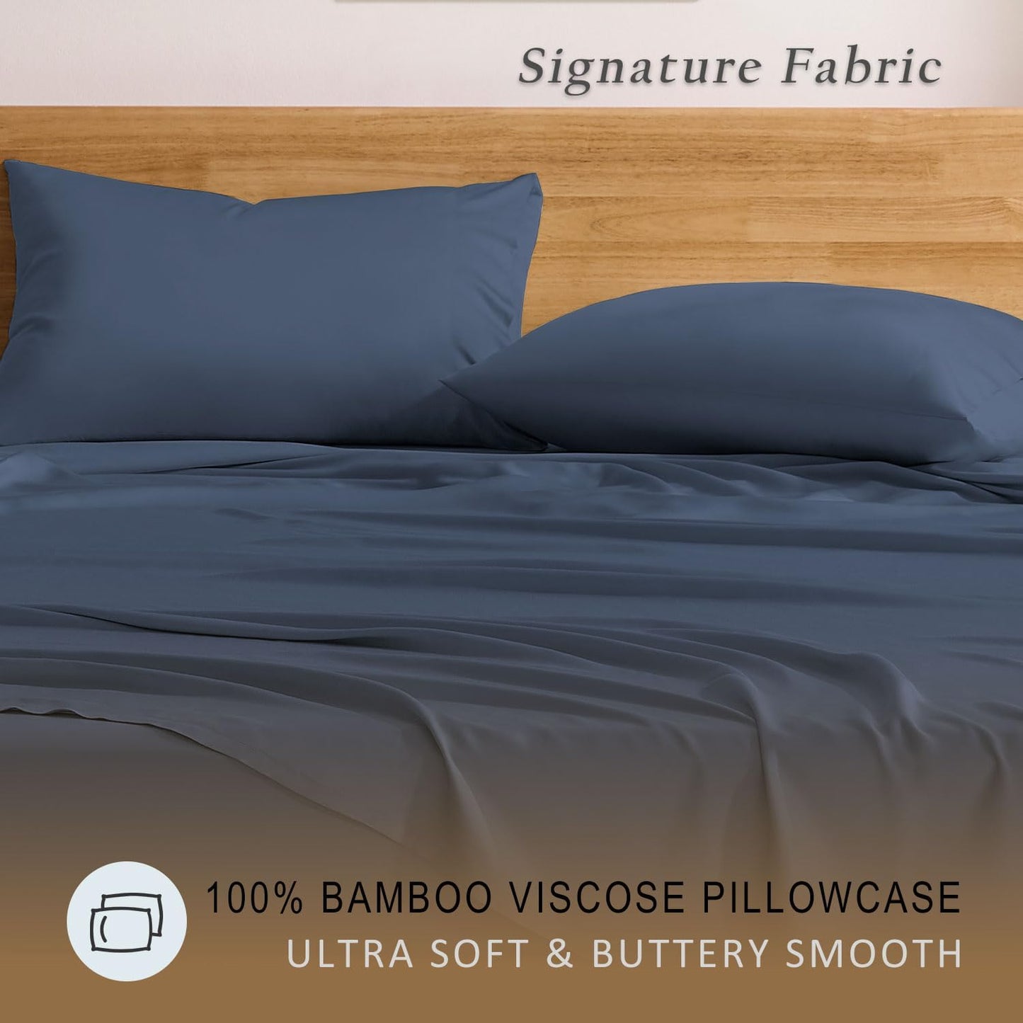 Luxury Pillow Case Set of 2 - Cooling Viscose Derived from Bamboo, Oeko-TEX, Breathabl Silky Soft Pillow Cases with Envelope Closure (Standard, White)