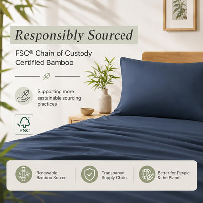 Luxury Pillow Case Set of 2 - Cooling Viscose Derived from Bamboo, Oeko-TEX, Breathabl Silky Soft Pillow Cases with Envelope Closure (Standard, White)