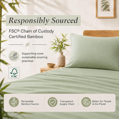 Luxury Pillow Case Set of 2 - Cooling Viscose Derived from Bamboo, Oeko-TEX, Breathabl Silky Soft Pillow Cases with Envelope Closure (Standard, White)