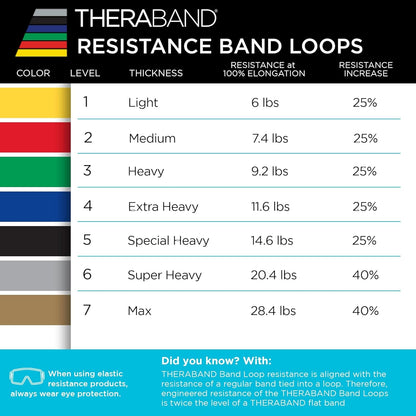 Resistance Band Loop Set, 8" Workout Bands for Strength Training, Stretching & Physical Therapy, Set of 4 Color-Coded Exercise Bands with Varying Resistance Levels, Portable & Durable