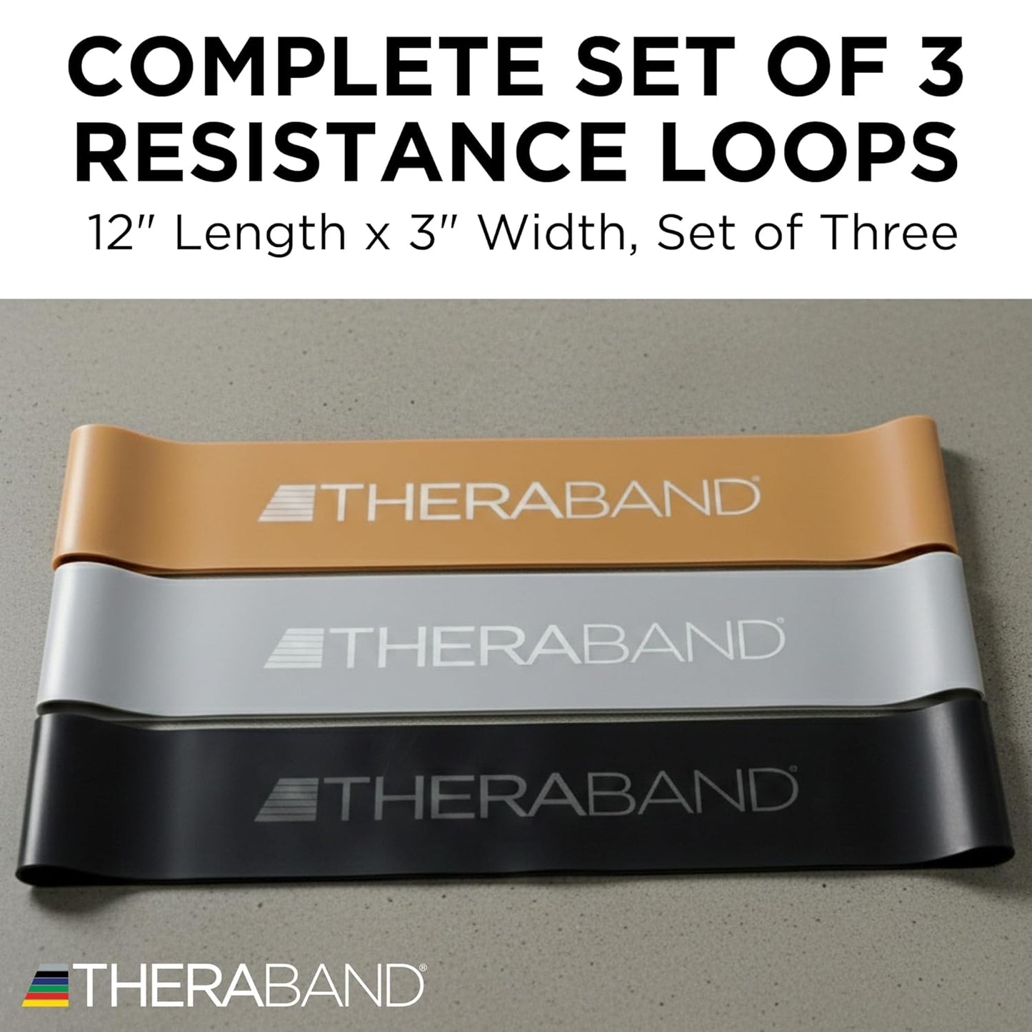 Resistance Band Loop Set, 8" Workout Bands for Strength Training, Stretching & Physical Therapy, Set of 4 Color-Coded Exercise Bands with Varying Resistance Levels, Portable & Durable