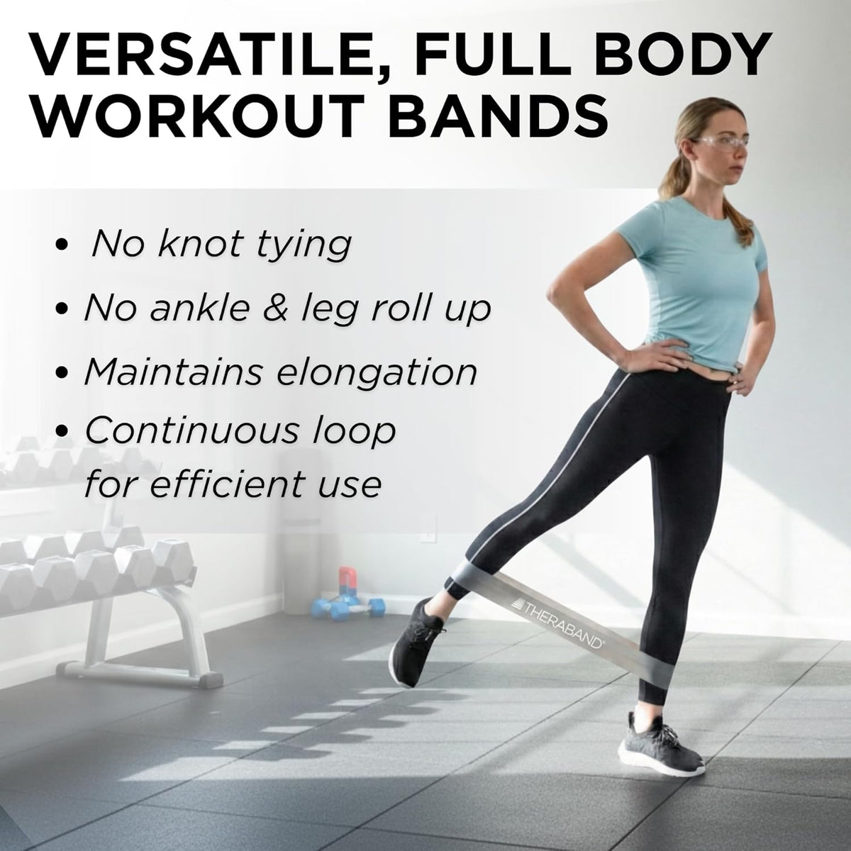 Resistance Band Loop Set, 8" Workout Bands for Strength Training, Stretching & Physical Therapy, Set of 4 Color-Coded Exercise Bands with Varying Resistance Levels, Portable & Durable