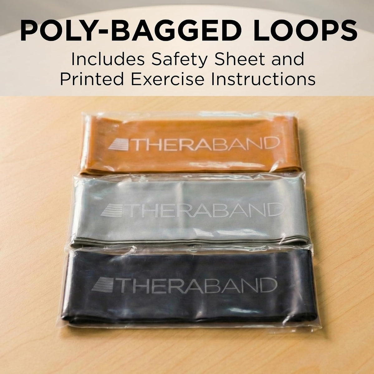 Resistance Band Loop Set, 8" Workout Bands for Strength Training, Stretching & Physical Therapy, Set of 4 Color-Coded Exercise Bands with Varying Resistance Levels, Portable & Durable