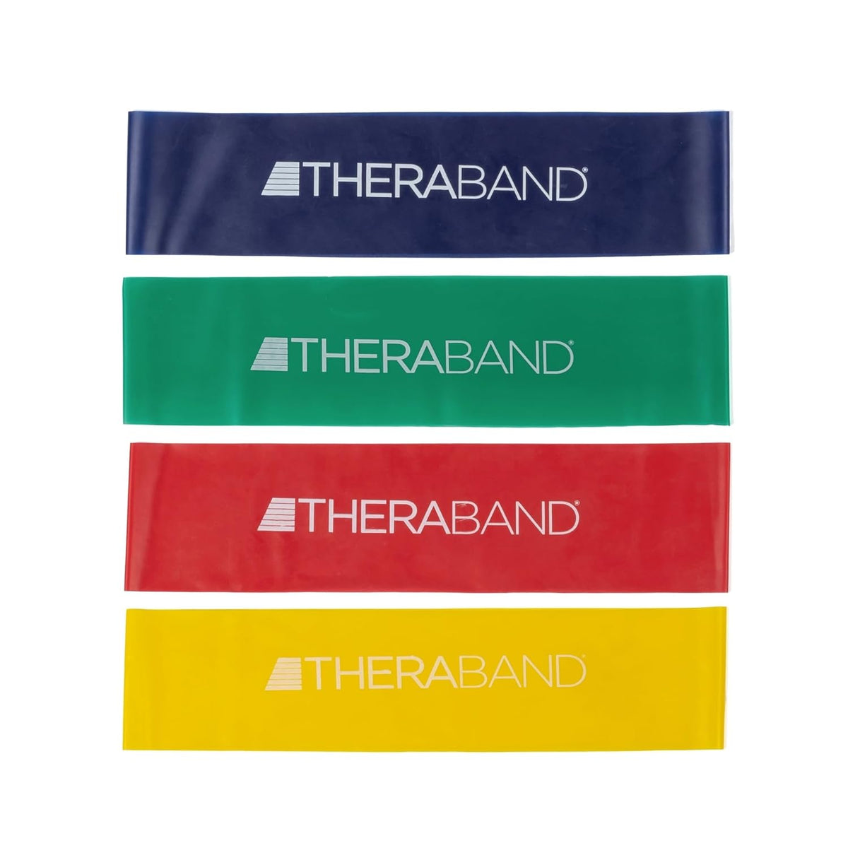 Resistance Band Loop Set, 8" Workout Bands for Strength Training, Stretching & Physical Therapy, Set of 4 Color-Coded Exercise Bands with Varying Resistance Levels, Portable & Durable
