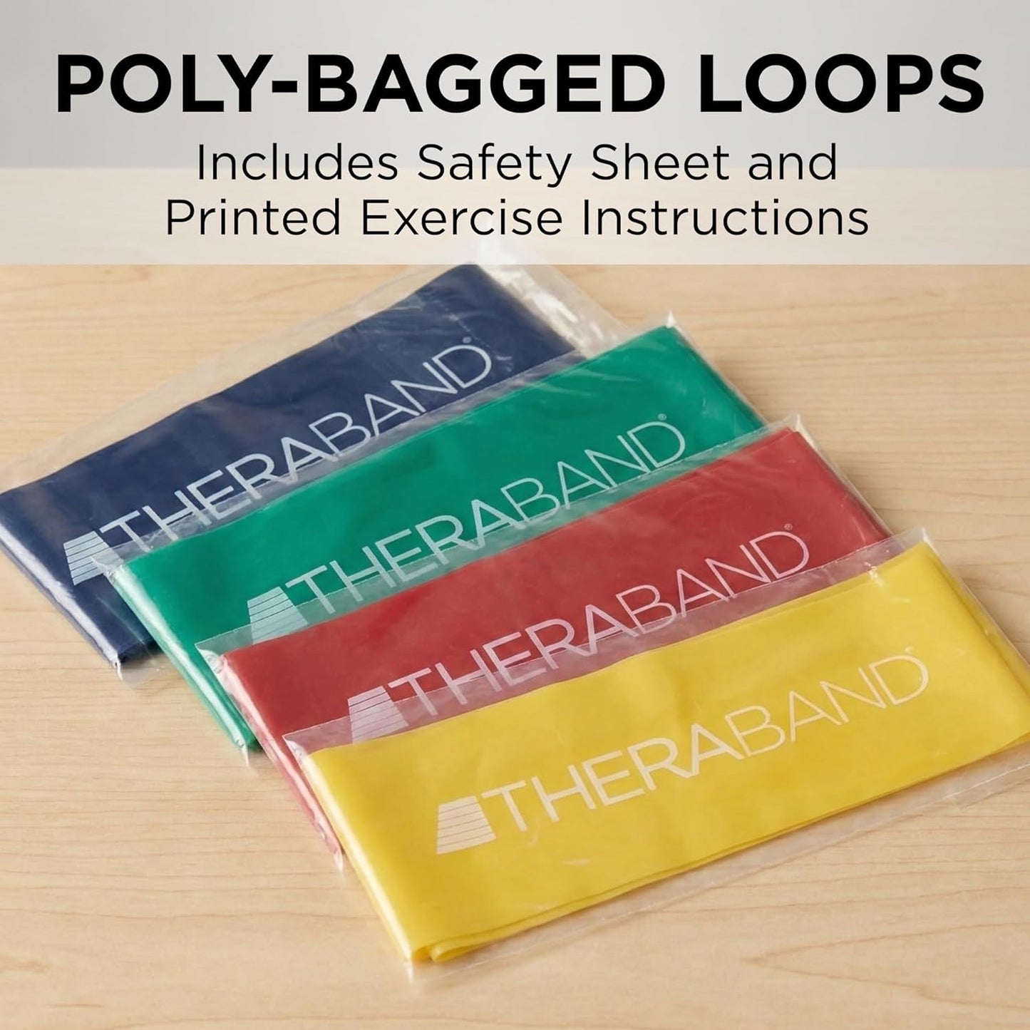 Resistance Band Loop Set, 8" Workout Bands for Strength Training, Stretching & Physical Therapy, Set of 4 Color-Coded Exercise Bands with Varying Resistance Levels, Portable & Durable