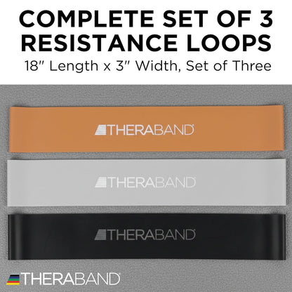Resistance Band Loop Set, 8" Workout Bands for Strength Training, Stretching & Physical Therapy, Set of 4 Color-Coded Exercise Bands with Varying Resistance Levels, Portable & Durable