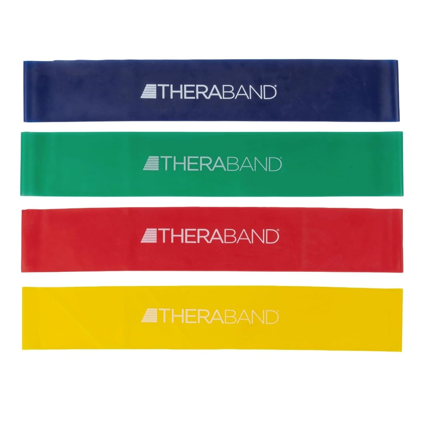 Resistance Band Loop Set, 8" Workout Bands for Strength Training, Stretching & Physical Therapy, Set of 4 Color-Coded Exercise Bands with Varying Resistance Levels, Portable & Durable