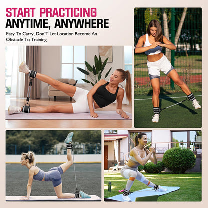Ankle Resistance Bands with Cuffs, Home Gym Workout Equipment, Lifting Glute Butt Exercise Equipment for Women, Ankle Weights Fitness Set, Leg Booty Equipment for Training Perfect Body Shape