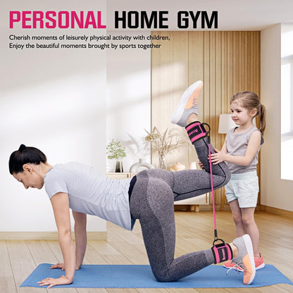 Ankle Resistance Bands with Cuffs, Home Gym Workout Equipment, Lifting Glute Butt Exercise Equipment for Women, Ankle Weights Fitness Set, Leg Booty Equipment for Training Perfect Body Shape