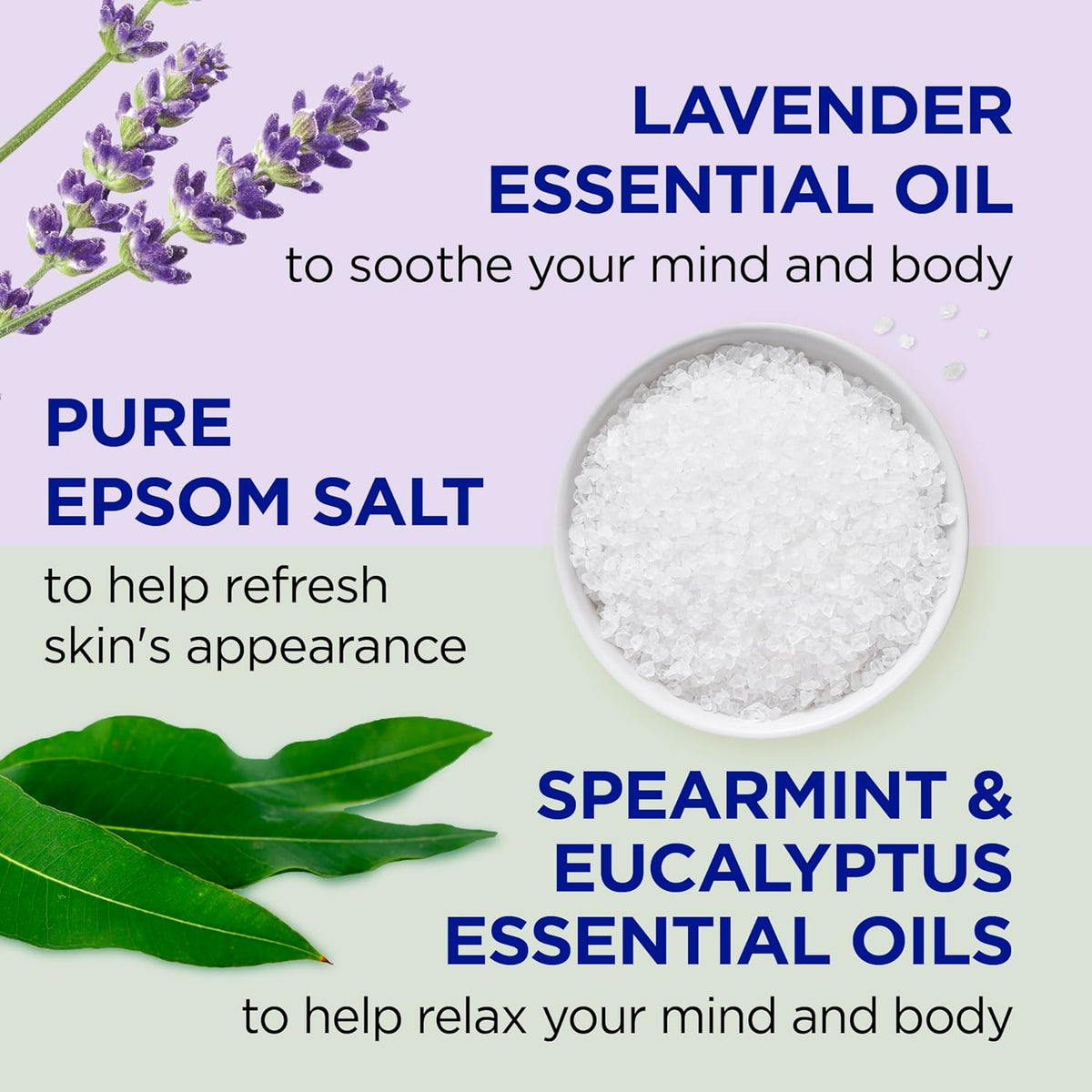 Foaming Bath with Pure Epsom Salt, Relax & Relief with Eucalyptus & Spearmint, 34 fl oz (Pack of 2)