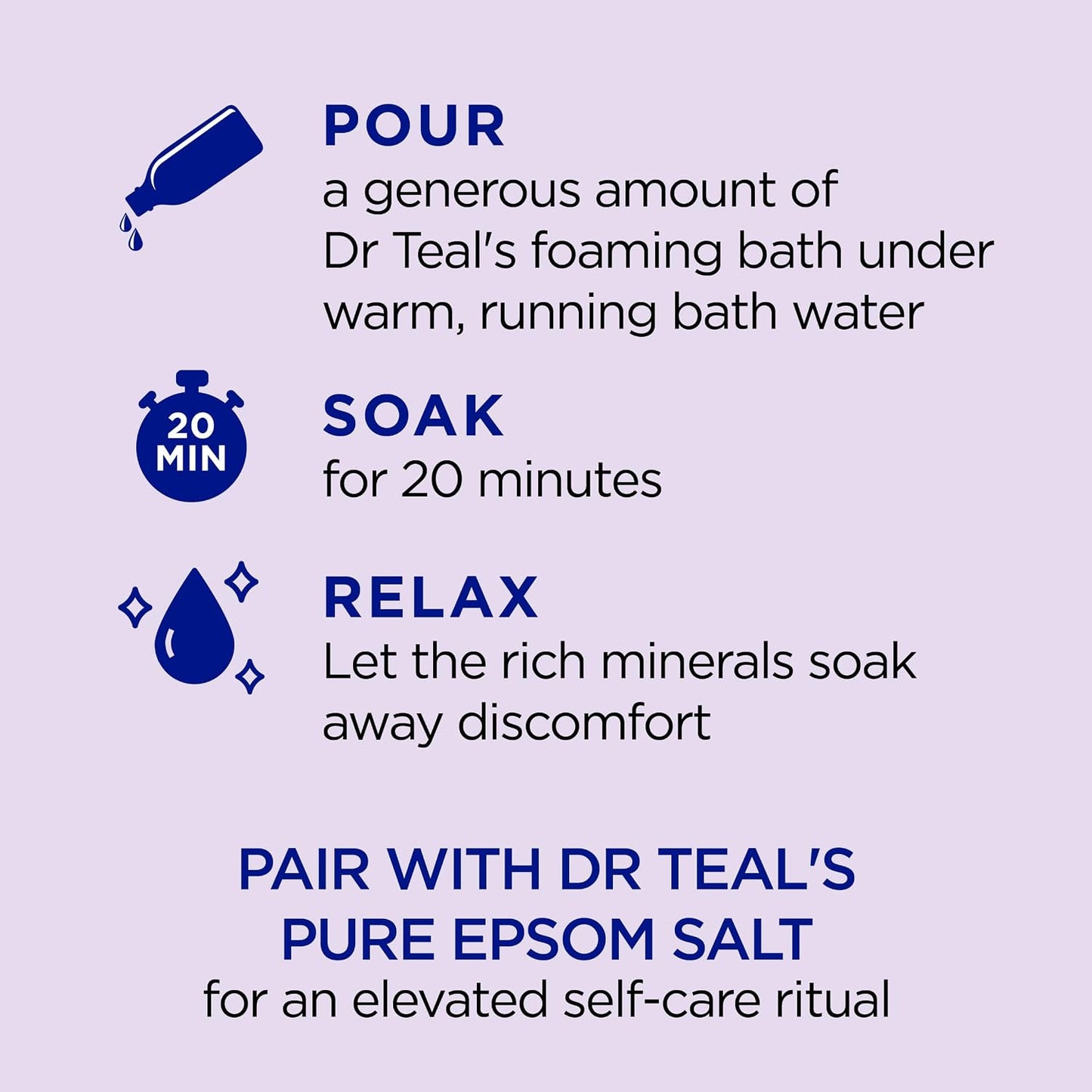 Foaming Bath with Pure Epsom Salt, Relax & Relief with Eucalyptus & Spearmint, 34 fl oz (Pack of 2)