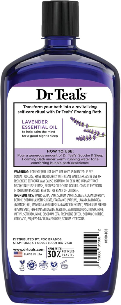 Foaming Bath with Pure Epsom Salt, Relax & Relief with Eucalyptus & Spearmint, 34 fl oz (Pack of 2)