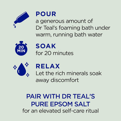 Foaming Bath with Pure Epsom Salt, Relax & Relief with Eucalyptus & Spearmint, 34 fl oz (Pack of 2)