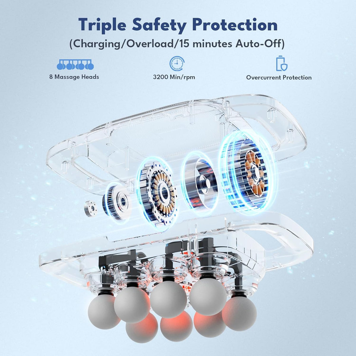 VTT 16 head massage gun deep tissue, Percussion Muscle Massager with 16 Heads, 3 Modes & 30 Intensities,Quiet Handheld Massager for Back Neck Shoulder Legs Muscle Pain Relief