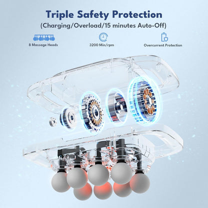 VTT 16 head massage gun deep tissue, Percussion Muscle Massager with 16 Heads, 3 Modes & 30 Intensities,Quiet Handheld Massager for Back Neck Shoulder Legs Muscle Pain Relief