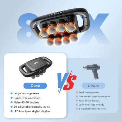 VTT 16 head massage gun deep tissue, Percussion Muscle Massager with 16 Heads, 3 Modes & 30 Intensities,Quiet Handheld Massager for Back Neck Shoulder Legs Muscle Pain Relief