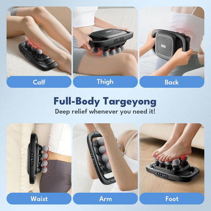 VTT 16 head massage gun deep tissue, Percussion Muscle Massager with 16 Heads, 3 Modes & 30 Intensities,Quiet Handheld Massager for Back Neck Shoulder Legs Muscle Pain Relief