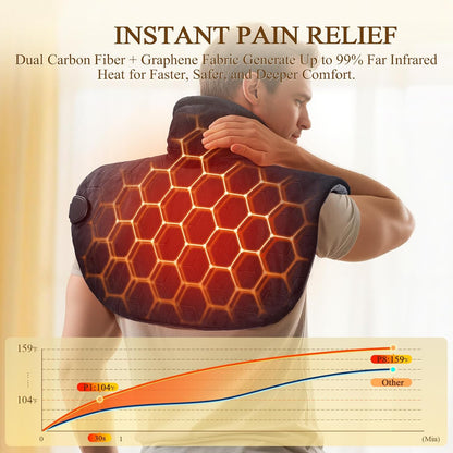 Fast-Heating Far Infrared Heating Pad for Neck and Shoulders and Back