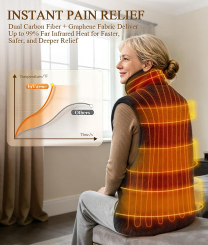 Fast-Heating Far Infrared Heating Pad for Neck and Shoulders and Back