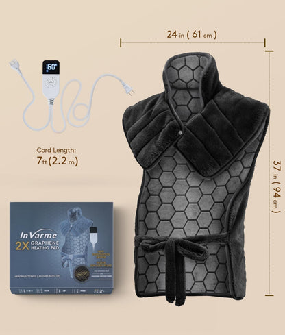Fast-Heating Far Infrared Heating Pad for Neck and Shoulders and Back