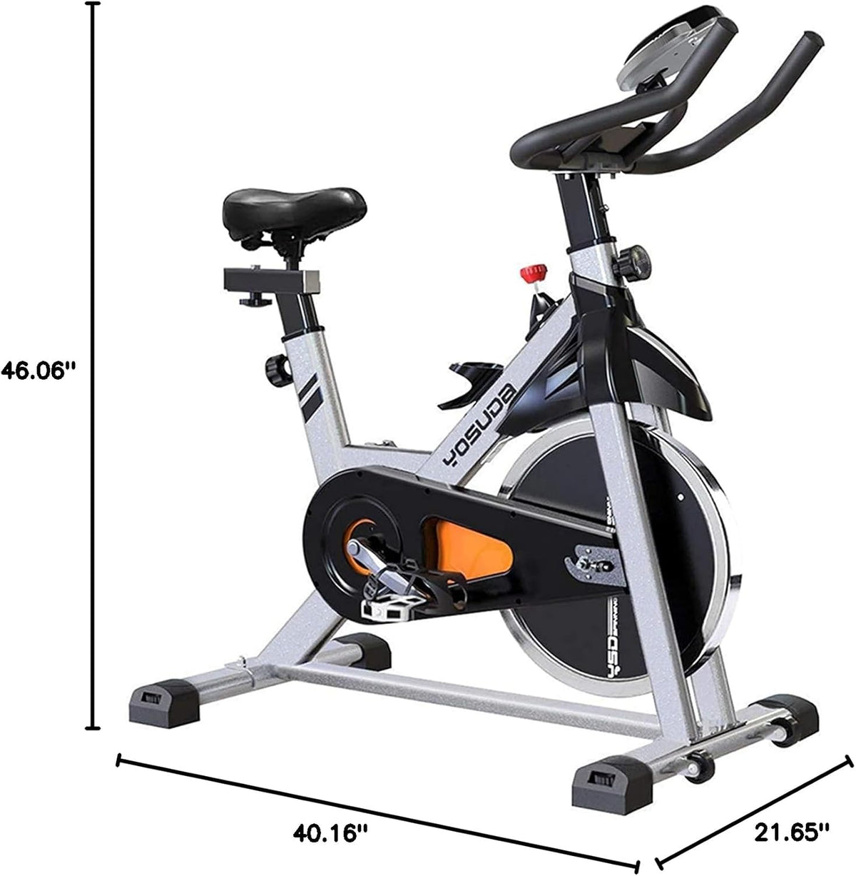Exercise Bike, Brake Pad Stationary Bike for Home with Exclusive App, Magnetic Indoor Cycling Bike with 300 lb Weight Capacity, Low Noise, Tablet Holder and Fitness Courses for Weight Loss