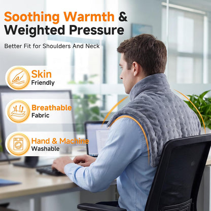 Portable Cordless Heating Pad for Neck and Shoulders Back, 10000mAh Battery