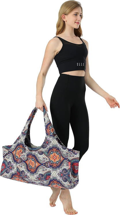 Yoga Mat Bag Large Yoga Mat Tote Sling Carrier with Pockets Fits Mats with Multi-Functional Storage Pockets Light and Durable