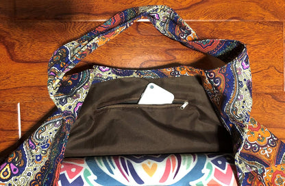 Yoga Mat Bag Large Yoga Mat Tote Sling Carrier with Pockets Fits Mats with Multi-Functional Storage Pockets Light and Durable
