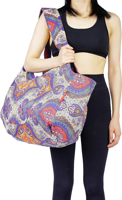 Yoga Mat Bag Large Yoga Mat Tote Sling Carrier with Pockets Fits Mats with Multi-Functional Storage Pockets Light and Durable