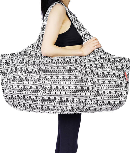 Yoga Mat Bag Large Yoga Mat Tote Sling Carrier with Pockets Fits Mats with Multi-Functional Storage Pockets Light and Durable