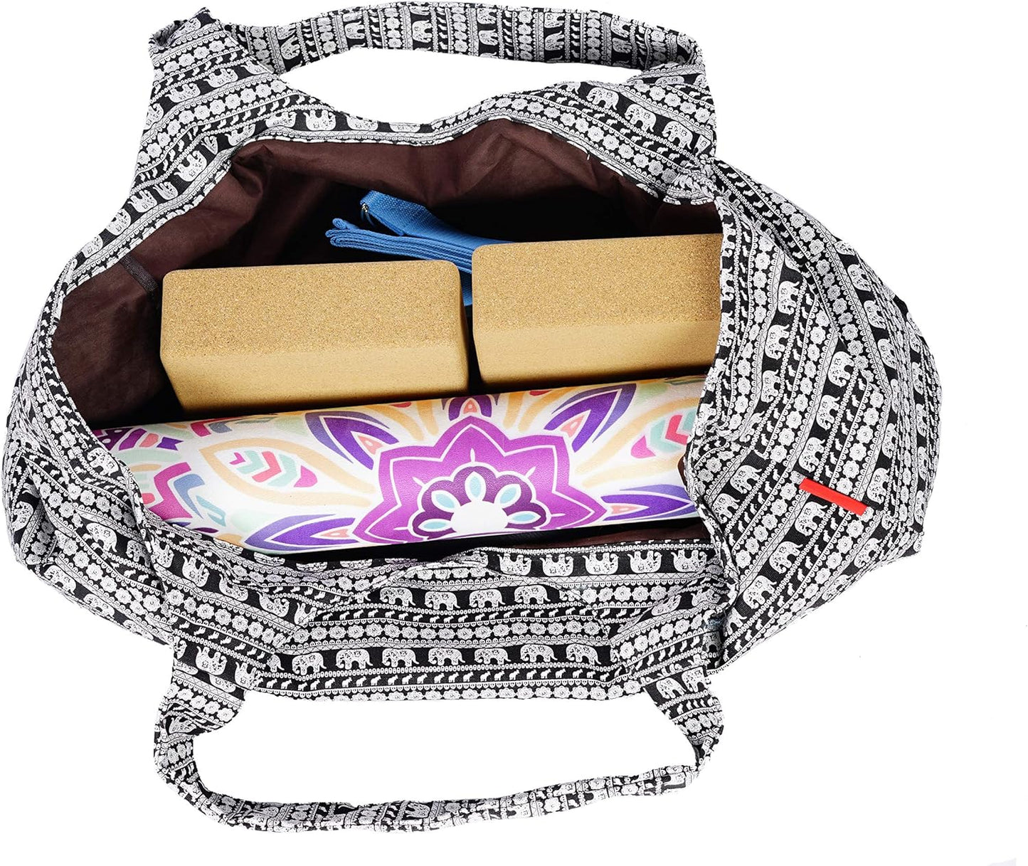 Yoga Mat Bag Large Yoga Mat Tote Sling Carrier with Pockets Fits Mats with Multi-Functional Storage Pockets Light and Durable