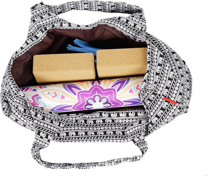 Yoga Mat Bag Large Yoga Mat Tote Sling Carrier with Pockets Fits Mats with Multi-Functional Storage Pockets Light and Durable