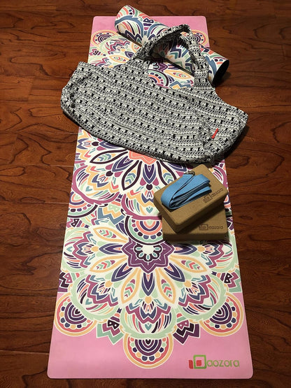 Yoga Mat Bag Large Yoga Mat Tote Sling Carrier with Pockets Fits Mats with Multi-Functional Storage Pockets Light and Durable