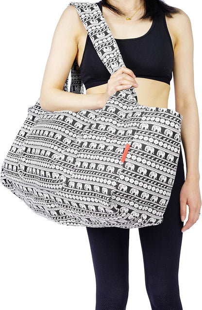 Yoga Mat Bag Large Yoga Mat Tote Sling Carrier with Pockets Fits Mats with Multi-Functional Storage Pockets Light and Durable