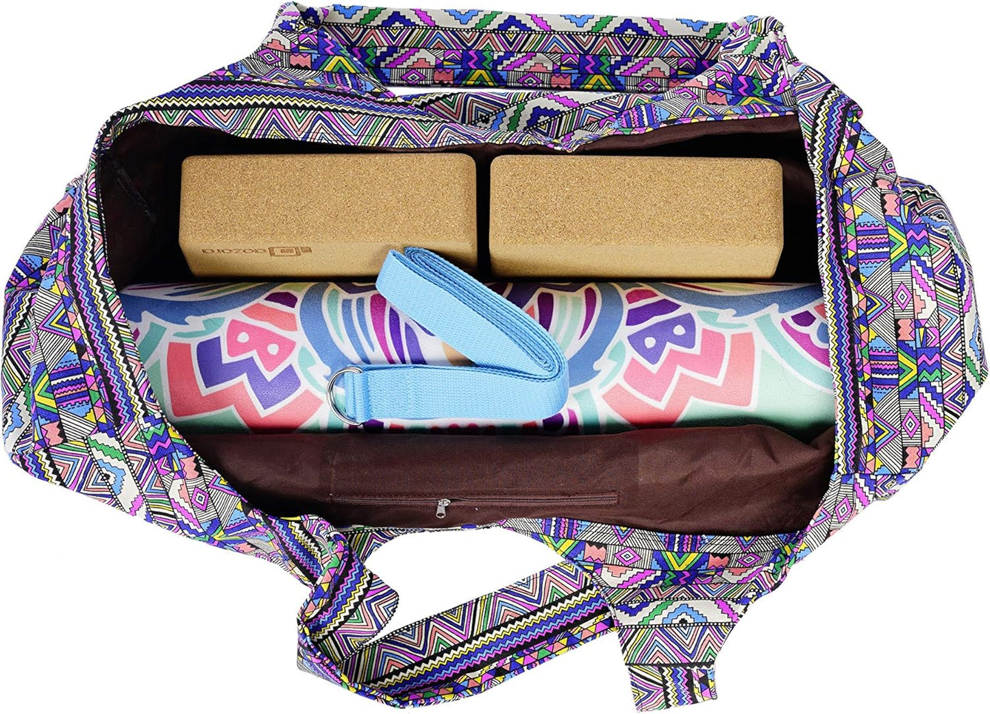 Yoga Mat Bag Large Yoga Mat Tote Sling Carrier with Pockets Fits Mats with Multi-Functional Storage Pockets Light and Durable