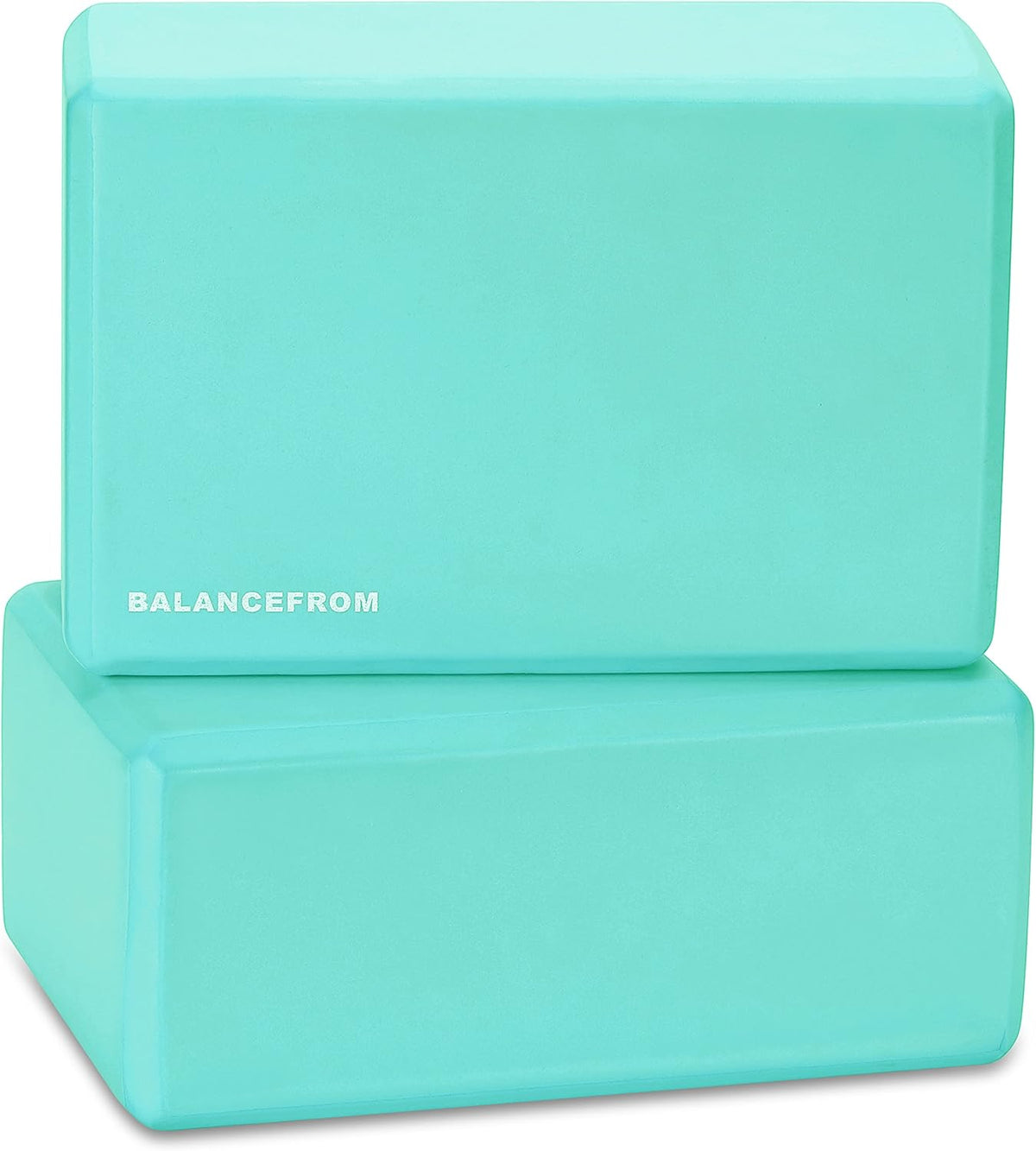Set of 2 High Density Yoga Blocks, 9"x6"x4" Each, Pair (Green)