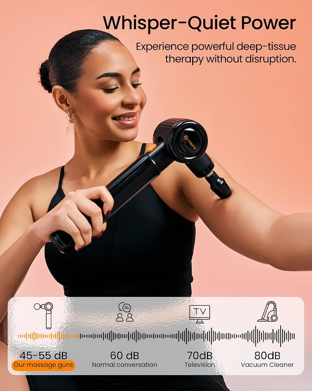 Massage Gun with Heat and Cold,Massage Gun Deep Tissue with Extension Handle & 3 Adjustable Angles,Handheld Percussion Back Massager for Muscle/Neck/Body Pain Relief,6 Heads,with Case
